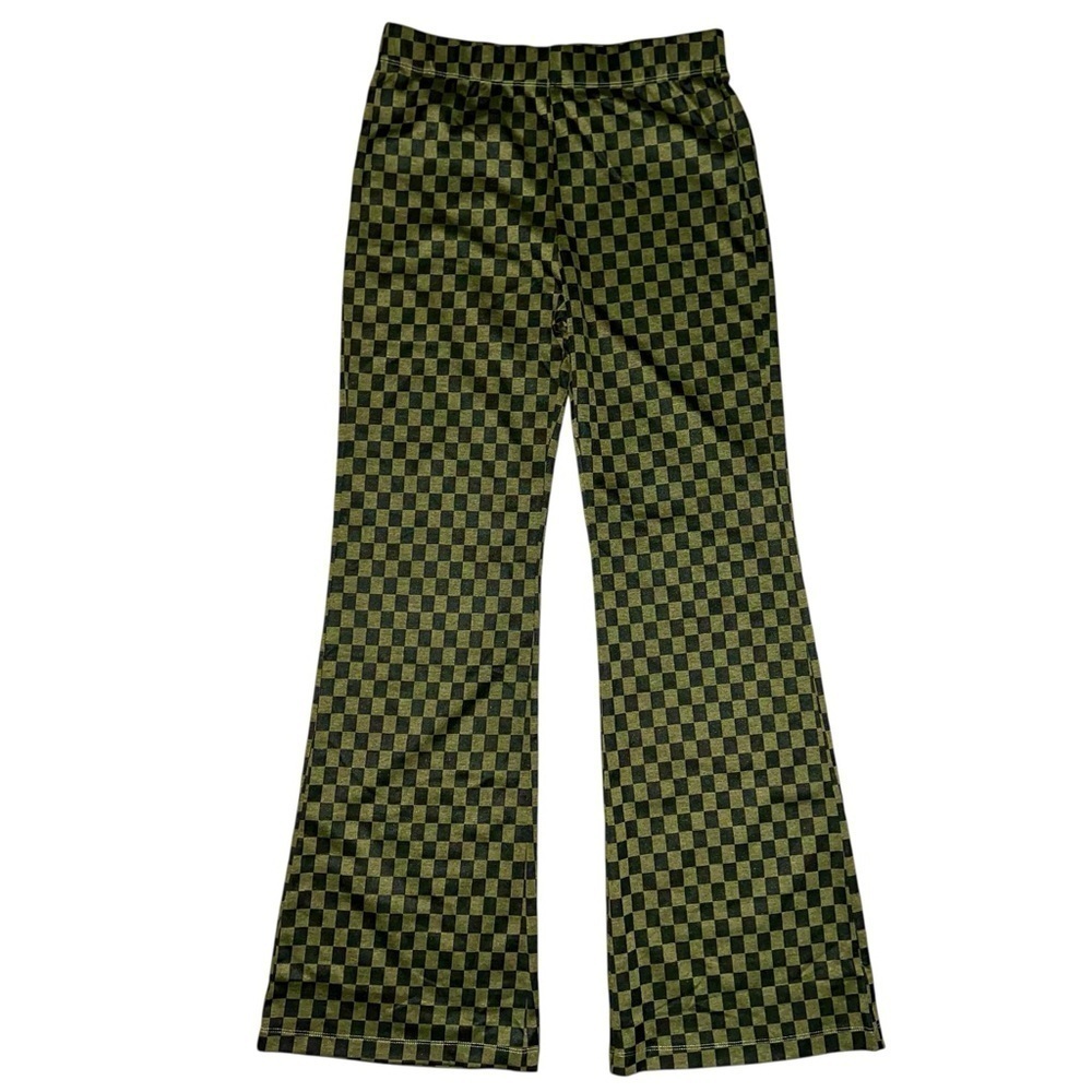 Checkered Black and Green Pants size large nwt